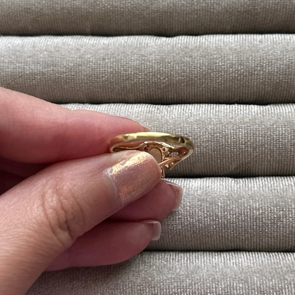 Gold Opal Sunburst Ring - women’s jewelry